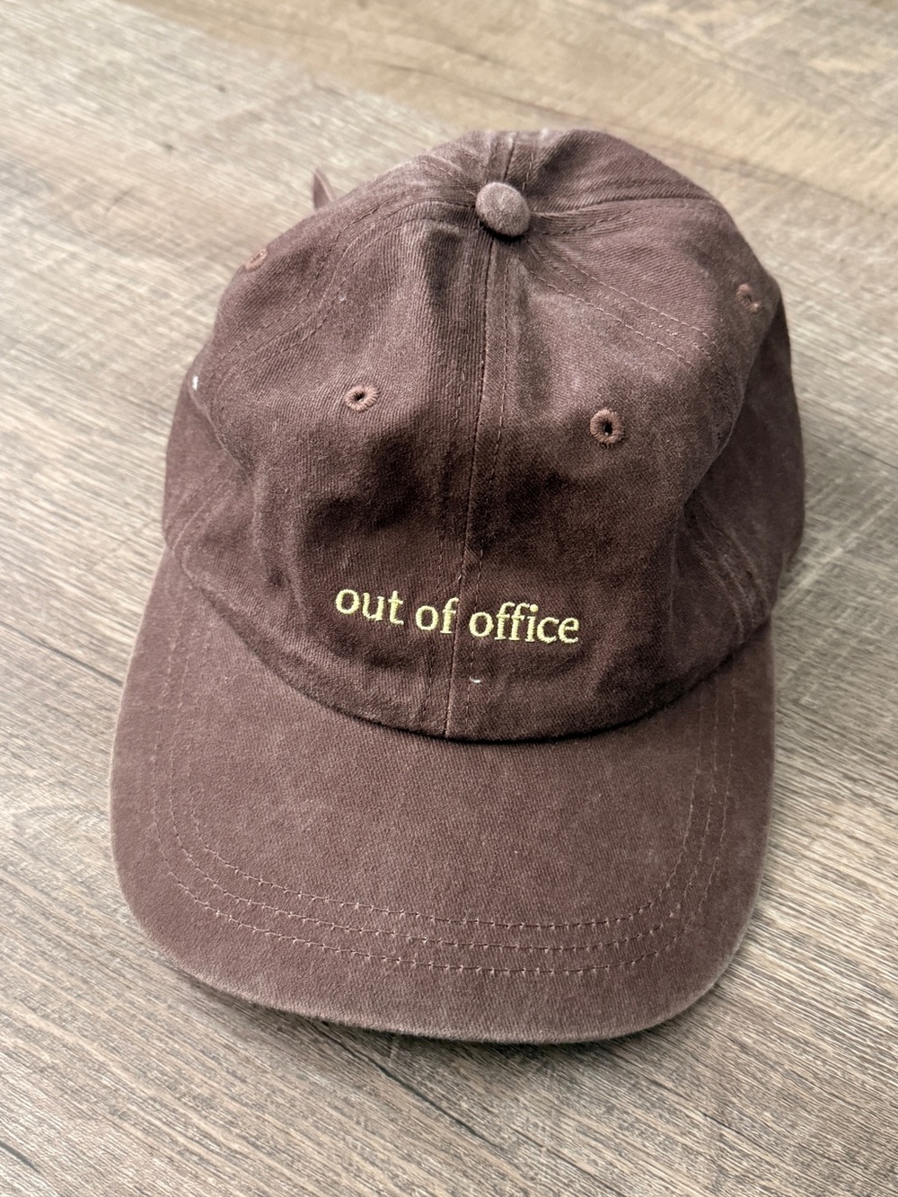 Out of Office Brown Baseball Cap
